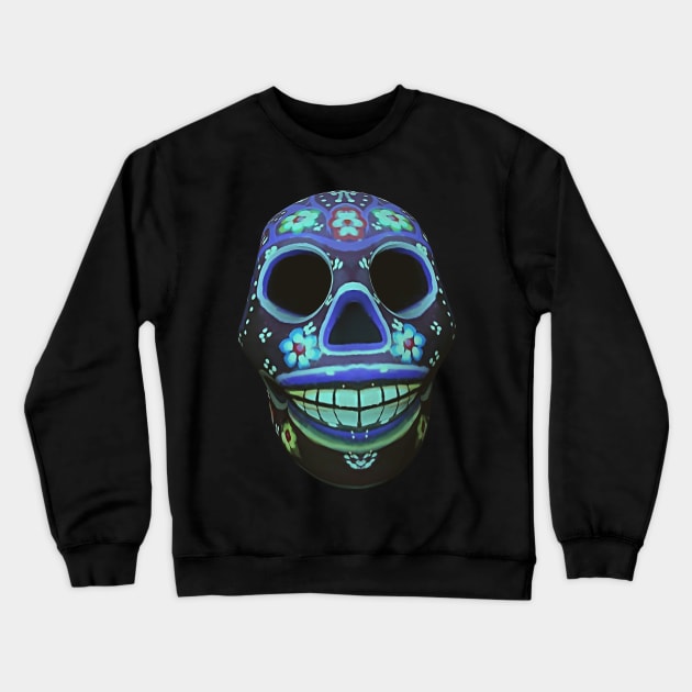 Oaxaca  day of the death skull Crewneck Sweatshirt by Blind Man Studio